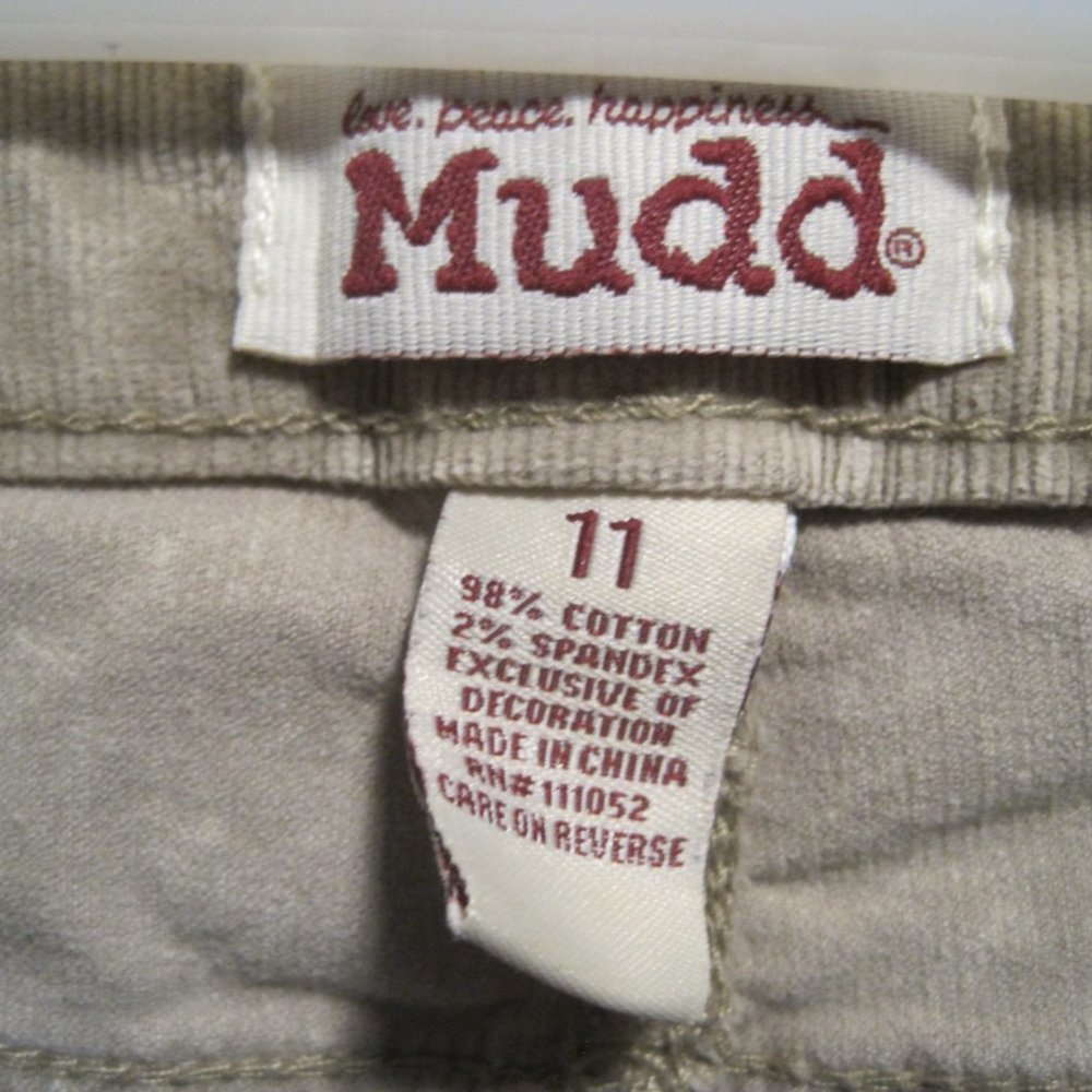 Mudd Jeans Women’s Skinny Pants Size 11 Regular Tan Beige Velvety Corduroy Y2K - Picture 2 of 10